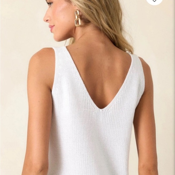 Newbury Kustom Cream Knit tank / sweater vest - Picture 3 of 9